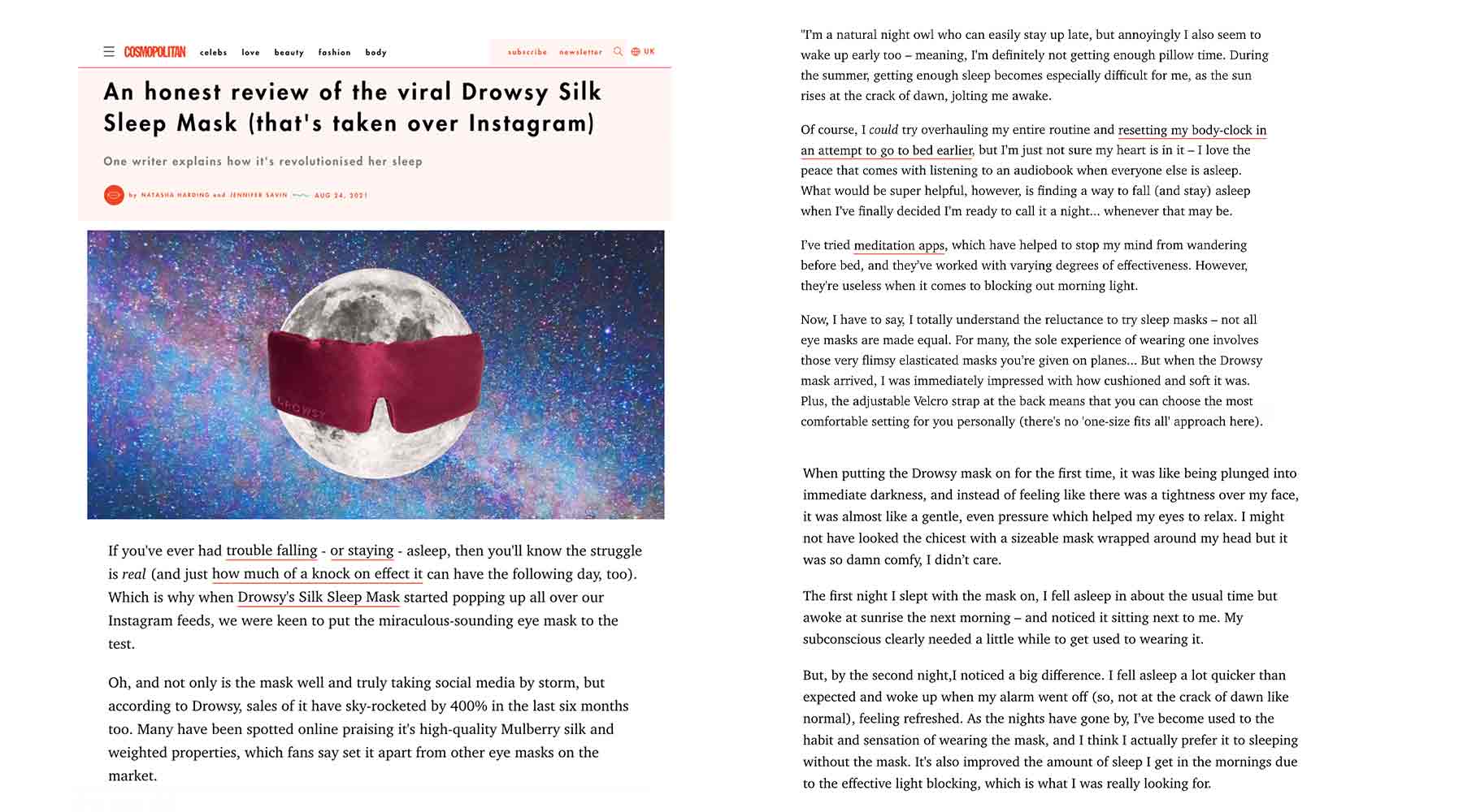 Drowsy Sleep Cosmopolitan