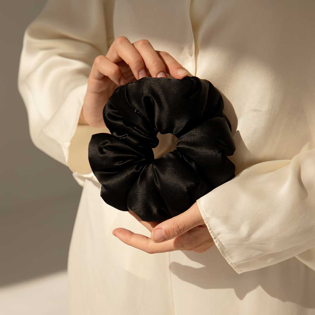 Silk hair benefits with silk scrunchies