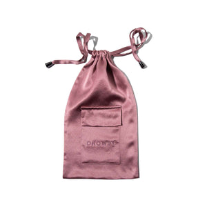 Drowsy silk co damask rose silk carry pouch for silk eye mask protection