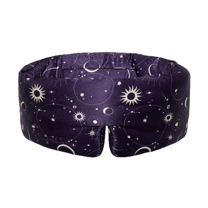 Photo of Luxury Cosmic pattern Drowsy Silk Sleep Mask on White Background