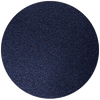 A close-up of a textured, dark navy blue circular surface, resembling fabric or a fine-grained material.